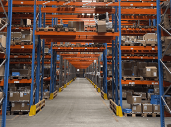 Leje af lagerhal til distribution & inventar, pallereoler medfølger